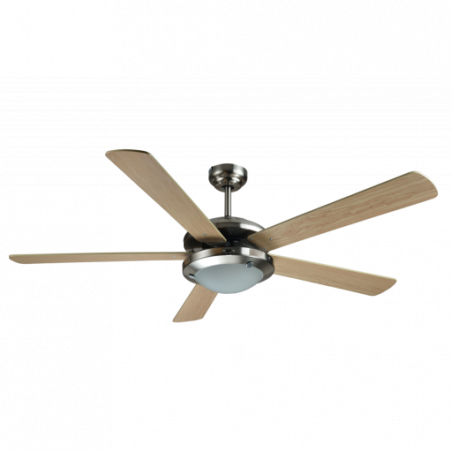 ABANICO DAIWA DWCFDEC2102BN HELIOS 52" BRUSHED NICKEL LAMPARA