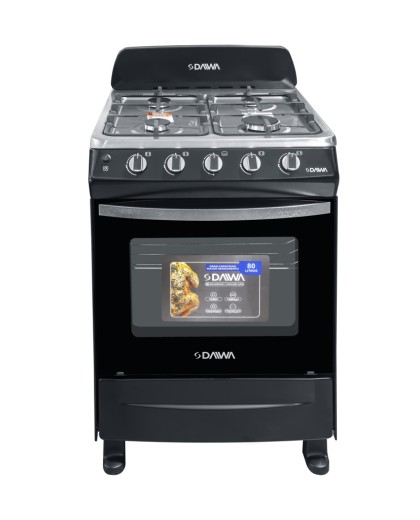 ESTUFA HORNO DAIWA DWGRS23CI24BK 24" GAS NEGRO 4Q